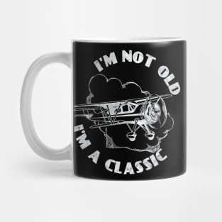 I'm Not Old I'm Classic, Funny Flying (White Print) Mug